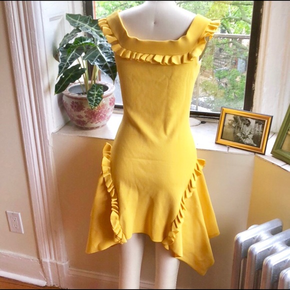Yellow Ruffle C/MEO Collective Dress - Picture 4 of 9
